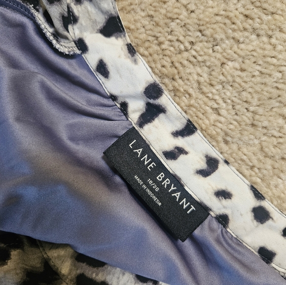 Lane Bryant Black and White Animal-Print Maxi Dress - Picture 3 of 4